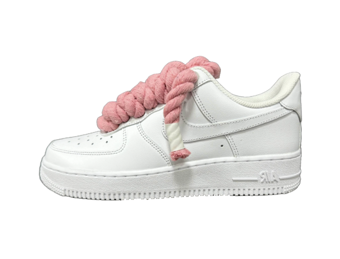 Lacci in corda bianchi Air Force 1 '07 'Corda' rosa