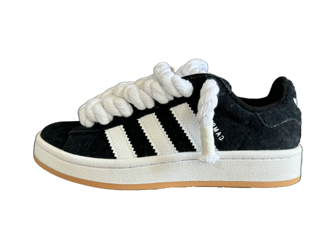 Adidas Campus 00s black Rope Laces 'Corda' bianca